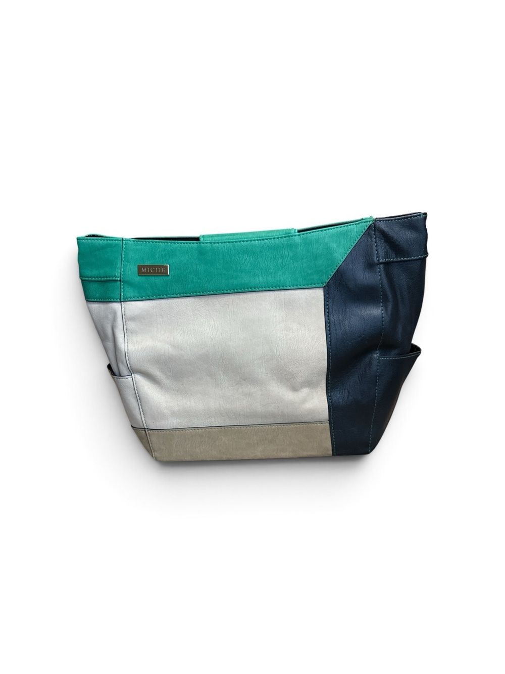 Miche Teal, Navy & Cream Panel Tote Shell Only - Kasi